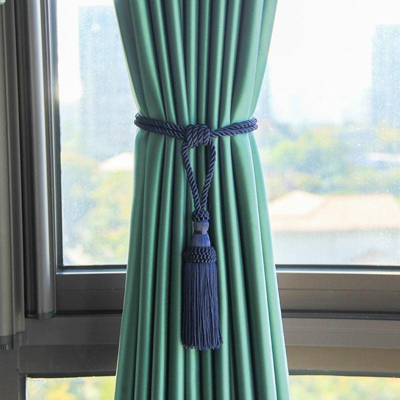 Curtain Tiebacks Tassel Curtain Clips Rope Curtain Tie Backs Holdbacks Decorative  Curtain Holder Accessories For Drape Curtain Holdbacks Braided Buckle Home Decorative Window Drapery Ball Tassels Tieback 50cm