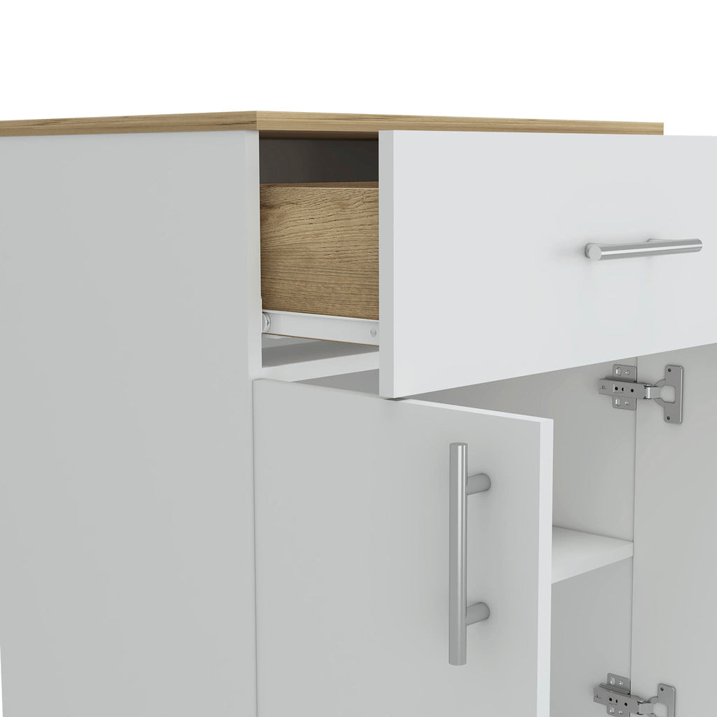 Pantry Organizer Cabinet One Drawer, Two Interior Shelves, Two Doors -