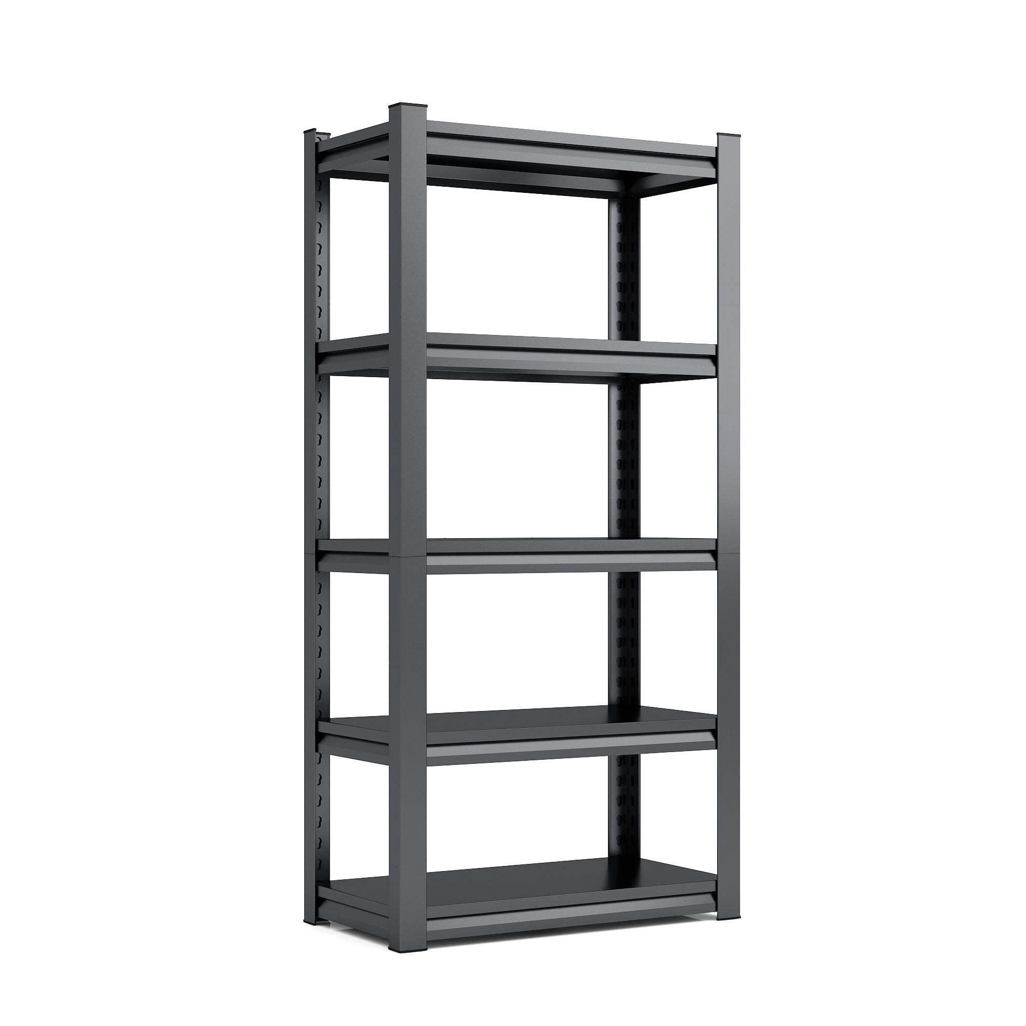 72"H 5 Tier Metal Shelves for Storage Garage Shelving 2000LBS Heavy Duty Storage Shelves AdjustableRack,35.4"W*15.7"D*72"H,Black