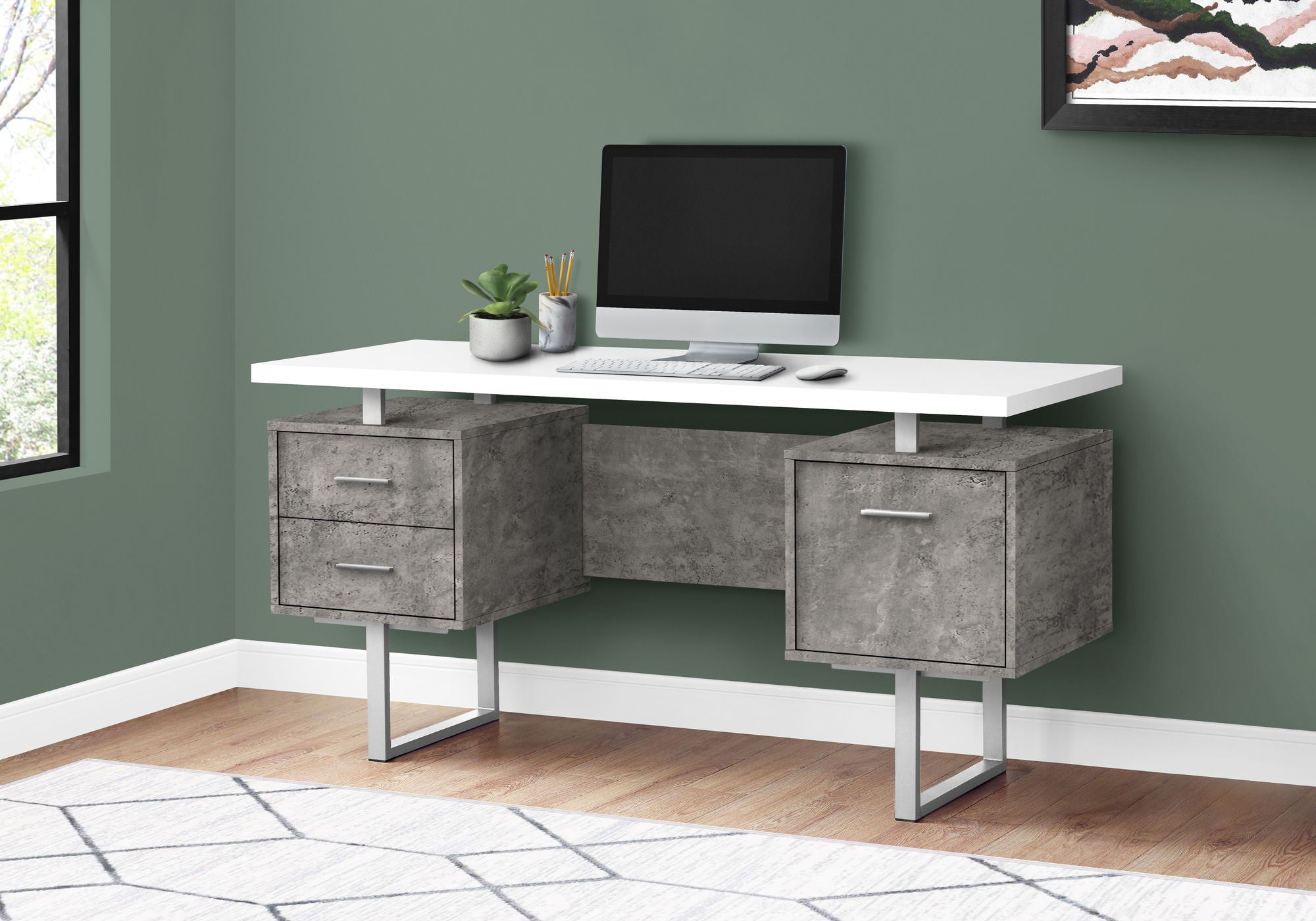 Computer Desk For Home Office With Storage Drawers