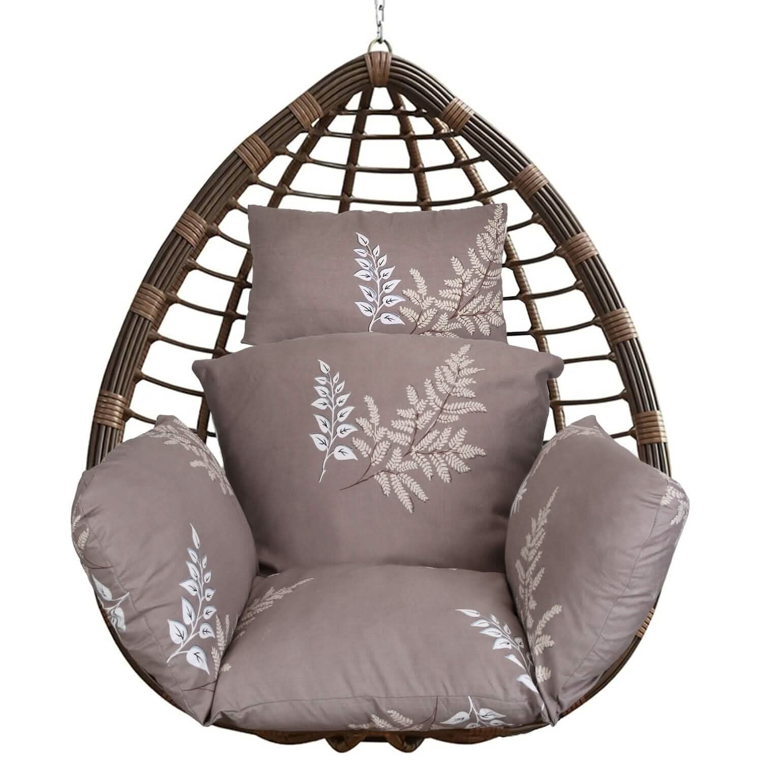Egg Chair Hanging Basket Seat Soft Cushion with Headrest
