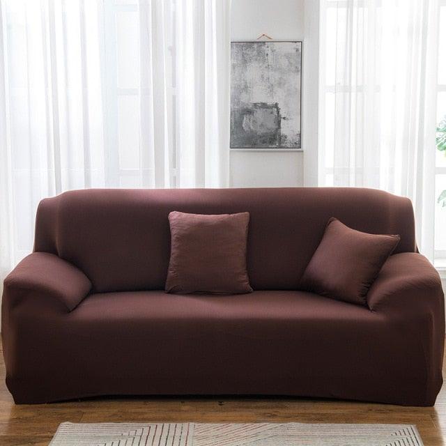 Elastic Solid Color Sofa Cover Spandex Modern All-inclusive Sofa SlipCover for living Room Stretch Couch Covers 1/2/3/4 Seater Sofa Cover Furniture Protector Couch Soft with Elastic Bottom Anti-Slip Foam Kids