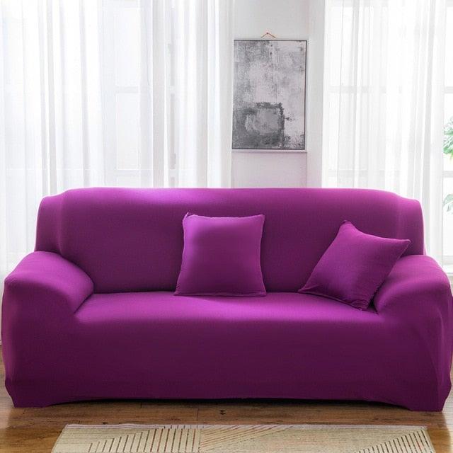 Elastic Solid Color Sofa Cover Spandex Modern All-inclusive Sofa SlipCover for living Room Stretch Couch Covers 1/2/3/4 Seater Sofa Cover Furniture Protector Couch Soft with Elastic Bottom Anti-Slip Foam Kids