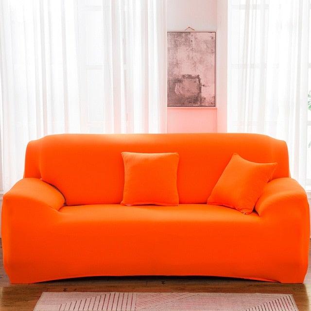 Elastic Solid Color Sofa Cover Spandex Modern All-inclusive Sofa SlipCover for living Room Stretch Couch Covers 1/2/3/4 Seater Sofa Cover Furniture Protector Couch Soft with Elastic Bottom Anti-Slip Foam Kids