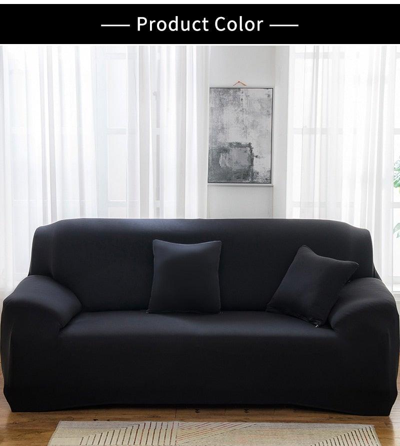Elastic Solid Color Sofa Cover Spandex Modern All-inclusive Sofa SlipCover for living Room Stretch Couch Covers 1/2/3/4 Seater Sofa Cover Furniture Protector Couch Soft with Elastic Bottom Anti-Slip Foam Kids