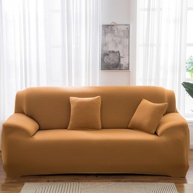 Elastic Solid Color Sofa Cover Spandex Modern All-inclusive Sofa SlipCover for living Room Stretch Couch Covers 1/2/3/4 Seater Sofa Cover Furniture Protector Couch Soft with Elastic Bottom Anti-Slip Foam Kids