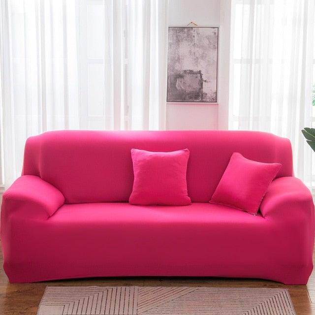 Elastic Solid Color Sofa Cover Spandex Modern All-inclusive Sofa SlipCover for living Room Stretch Couch Covers 1/2/3/4 Seater Sofa Cover Furniture Protector Couch Soft with Elastic Bottom Anti-Slip Foam Kids