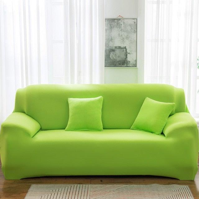 Elastic Solid Color Sofa Cover Spandex Modern All-inclusive Sofa SlipCover for living Room Stretch Couch Covers 1/2/3/4 Seater Sofa Cover Furniture Protector Couch Soft with Elastic Bottom Anti-Slip Foam Kids