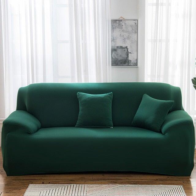 Elastic Solid Color Sofa Cover Spandex Modern All-inclusive Sofa SlipCover for living Room Stretch Couch Covers 1/2/3/4 Seater Sofa Cover Furniture Protector Couch Soft with Elastic Bottom Anti-Slip Foam Kids