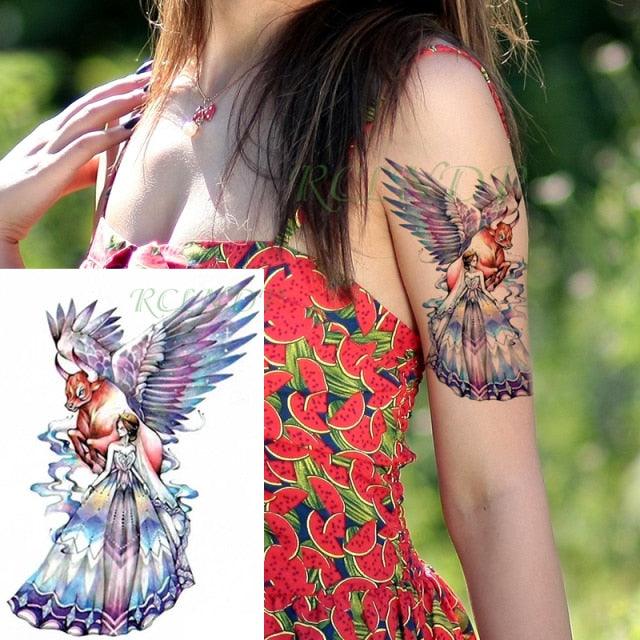 Elegant Waterproof Temporary Butterfly Sticker Tattoo Fake  Halloween Party Tattoo For Woman Girls