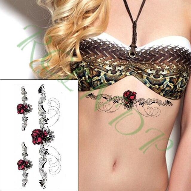 Elegant Waterproof Temporary Butterfly Sticker Tattoo Fake  Halloween Party Tattoo For Woman Girls