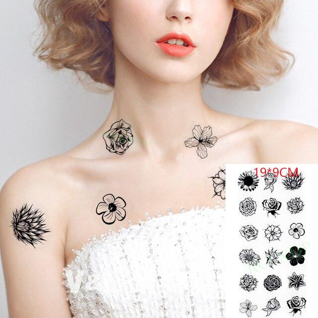 Elegant Waterproof Temporary Butterfly Sticker Tattoo Fake  Halloween Party Tattoo For Woman Girls