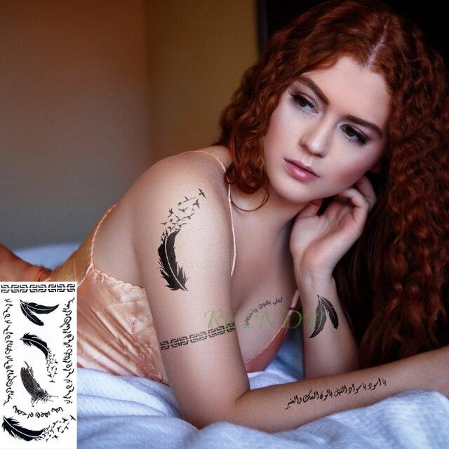 Elegant Waterproof Temporary Butterfly Sticker Tattoo Fake  Halloween Party Tattoo For Woman Girls