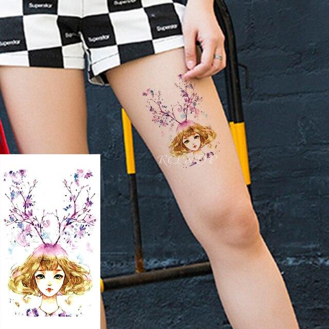 Elegant Waterproof Temporary Butterfly Sticker Tattoo Fake  Halloween Party Tattoo For Woman Girls