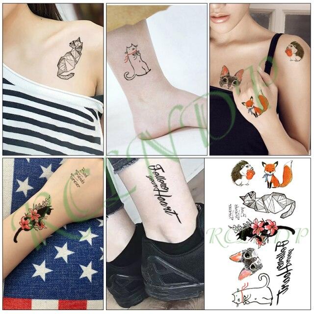 Elegant Waterproof Temporary Butterfly Sticker Tattoo Fake  Halloween Party Tattoo For Woman Girls