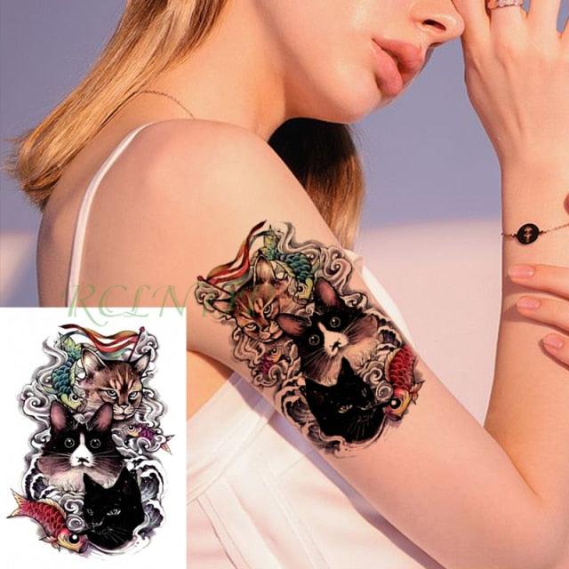 Elegant Waterproof Temporary Butterfly Sticker Tattoo Fake  Halloween Party Tattoo For Woman Girls