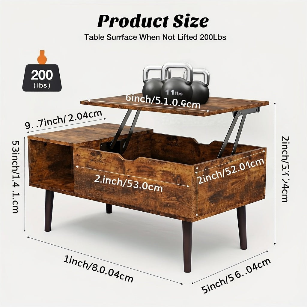 Lift Top Coffee Table with Storage,