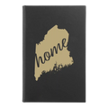 Maine Home Leatherette Journal (small) | Black/Gold