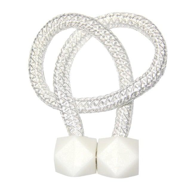Magnetic Curtain Buckle Holder Curtain Tieback Hanging Multifaceted Ball Buckle Tie Back Curtain Straps Magnetic Curtain Tiebacks Decorative Window Drape Twist Tie Backs Octagon Style Curtain Holdbacks For Home Kitchen Office Window Decoration 46CM