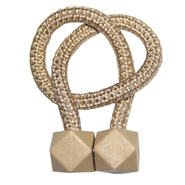 Magnetic Curtain Buckle Holder Curtain Tieback Hanging Multifaceted Ball Buckle Tie Back Curtain Straps Magnetic Curtain Tiebacks Decorative Window Drape Twist Tie Backs Octagon Style Curtain Holdbacks For Home Kitchen Office Window Decoration 46CM