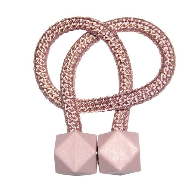 Magnetic Curtain Buckle Holder Curtain Tieback Hanging Multifaceted Ball Buckle Tie Back Curtain Straps Magnetic Curtain Tiebacks Decorative Window Drape Twist Tie Backs Octagon Style Curtain Holdbacks For Home Kitchen Office Window Decoration 46CM