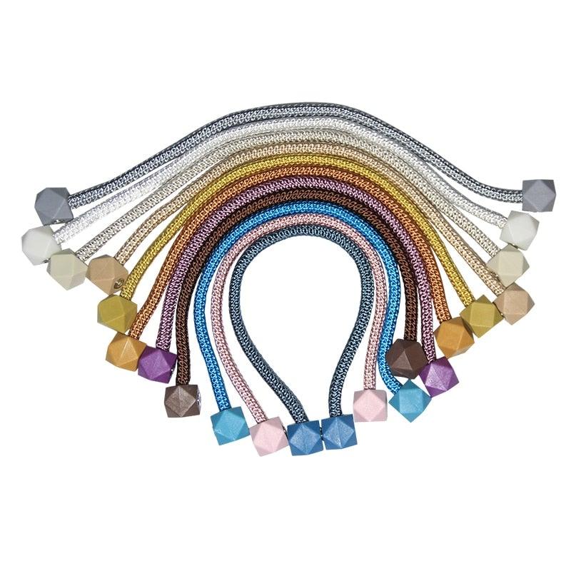 Magnetic Curtain Buckle Holder Curtain Tieback Hanging Multifaceted Ball Buckle Tie Back Curtain Straps Magnetic Curtain Tiebacks Decorative Window Drape Twist Tie Backs Octagon Style Curtain Holdbacks For Home Kitchen Office Window Decoration 46CM