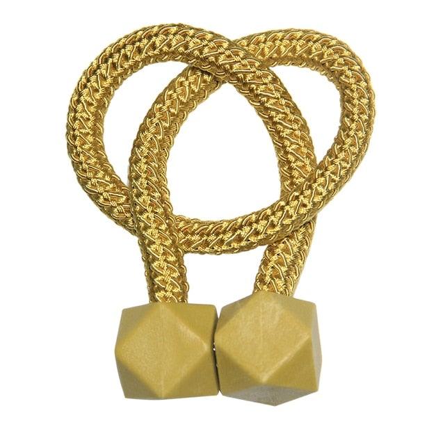 Magnetic Curtain Buckle Holder Curtain Tieback Hanging Multifaceted Ball Buckle Tie Back Curtain Straps Magnetic Curtain Tiebacks Decorative Window Drape Twist Tie Backs Octagon Style Curtain Holdbacks For Home Kitchen Office Window Decoration 46CM