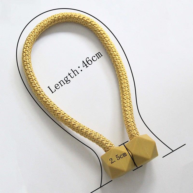 Magnetic Curtain Buckle Holder Curtain Tieback Hanging Multifaceted Ball Buckle Tie Back Curtain Straps Magnetic Curtain Tiebacks Decorative Window Drape Twist Tie Backs Octagon Style Curtain Holdbacks For Home Kitchen Office Window Decoration 46CM