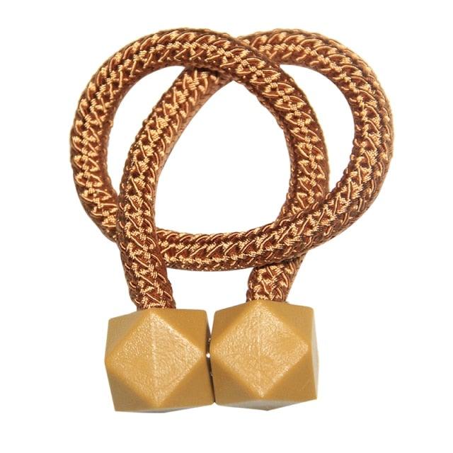 Magnetic Curtain Buckle Holder Curtain Tieback Hanging Multifaceted Ball Buckle Tie Back Curtain Straps Magnetic Curtain Tiebacks Decorative Window Drape Twist Tie Backs Octagon Style Curtain Holdbacks For Home Kitchen Office Window Decoration 46CM