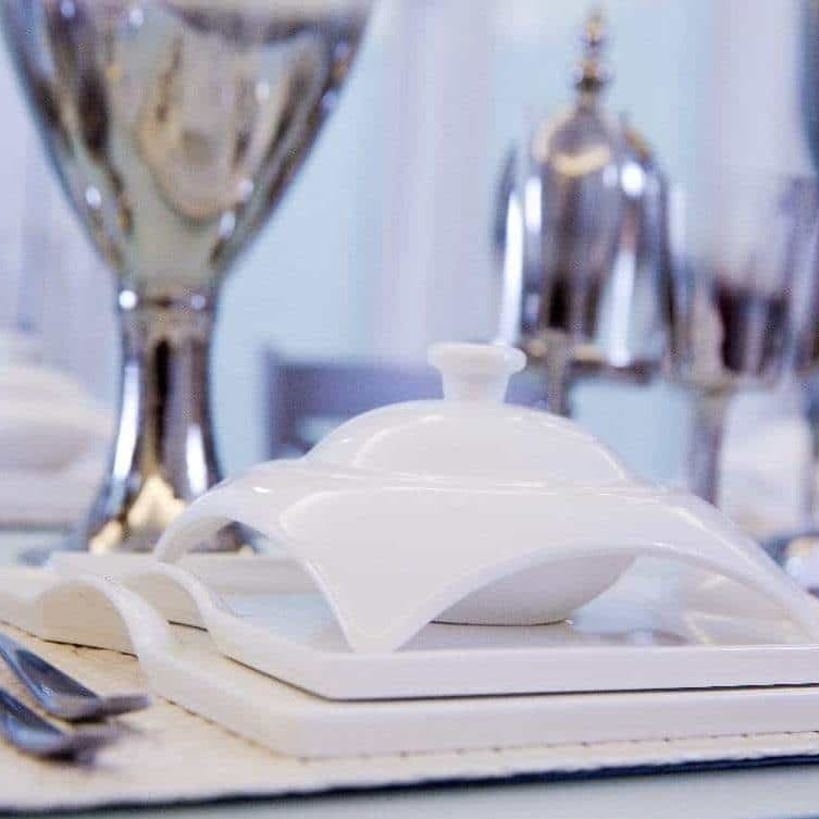 Square Porcelain Dinnerware Set