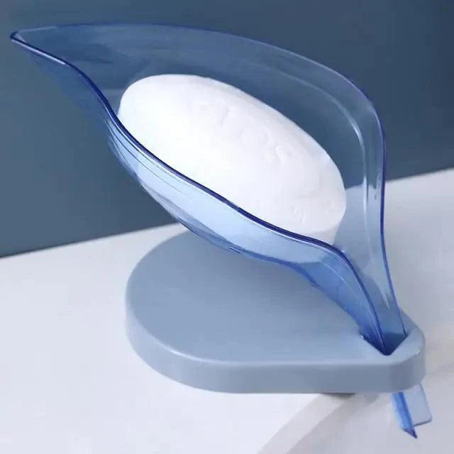 Non-slip leaf Shape Soap Box Bathroom Soap Holder Dish Storage Plate Tray Soap Holder Case Kitchen Supplies Bathroom Accessories Soap Dishes Sponge Container with Suction Cup Leaf Shape Self Draining for Bathroom Kitchen Sink