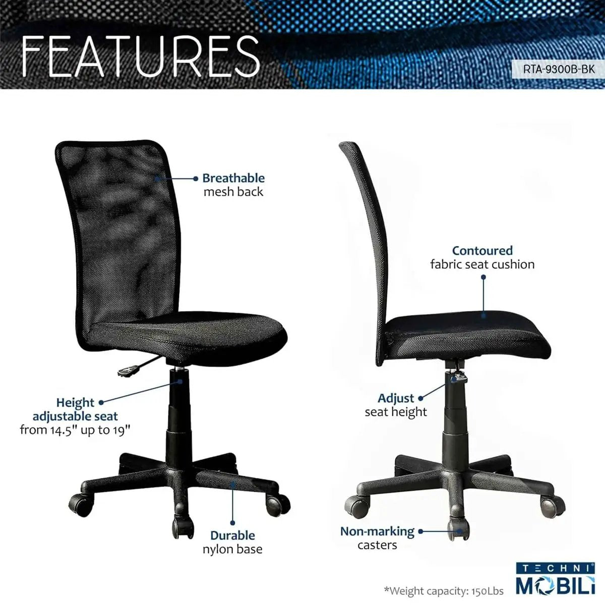 Mesh Task Office Chair Ergonomic Comfort for Home Office