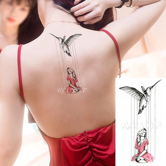 Elegant Waterproof Temporary Butterfly Sticker Tattoo Fake  Halloween Party Tattoo For Woman Girls