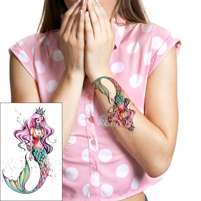 Elegant Waterproof Temporary Butterfly Sticker Tattoo Fake  Halloween Party Tattoo For Woman Girls