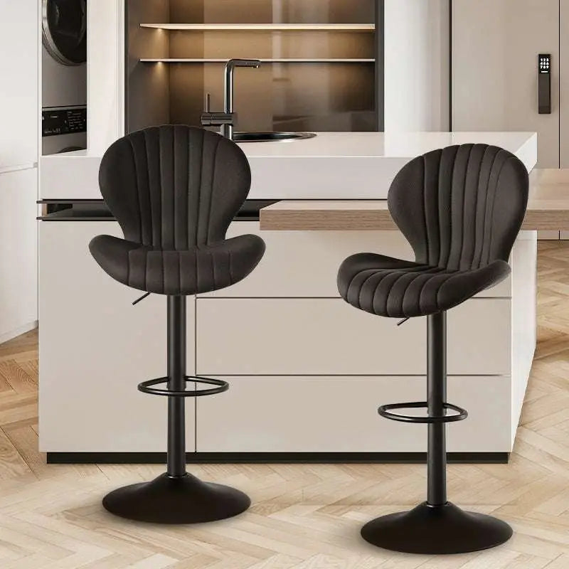 Quilted Cream Velvet Bar Stools with Ultimate Comfort