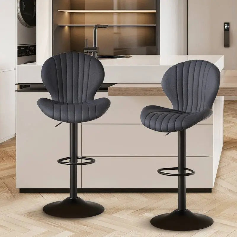 Quilted Cream Velvet Bar Stools with Ultimate Comfort