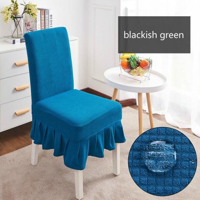 Removable Washable Furniture Protector for Kids Pets Home Waterproof Plaid Elastic Plain Dining Table Chair Cover Dining Room Chair Cover Skirt Stool Cover Chair Spandex Seat Covers