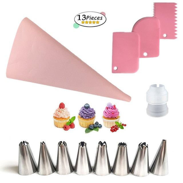 Silicone Cake Decorating Tools Kitchen Baking Accessories Piping Bag For Baking Piping Bag And Tips Cake Decorating Supplies Cake Decorating Tool