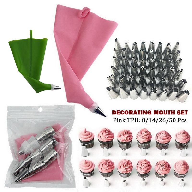 Silicone Cake Decorating Tools Kitchen Baking Accessories Piping Bag For Baking Piping Bag And Tips Cake Decorating Supplies Cake Decorating Tool
