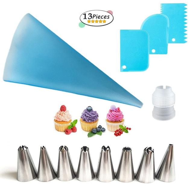 Silicone Cake Decorating Tools Kitchen Baking Accessories Piping Bag For Baking Piping Bag And Tips Cake Decorating Supplies Cake Decorating Tool