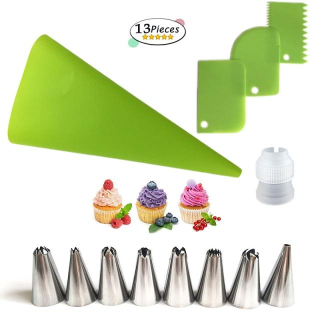 Silicone Cake Decorating Tools Kitchen Baking Accessories Piping Bag For Baking Piping Bag And Tips Cake Decorating Supplies Cake Decorating Tool