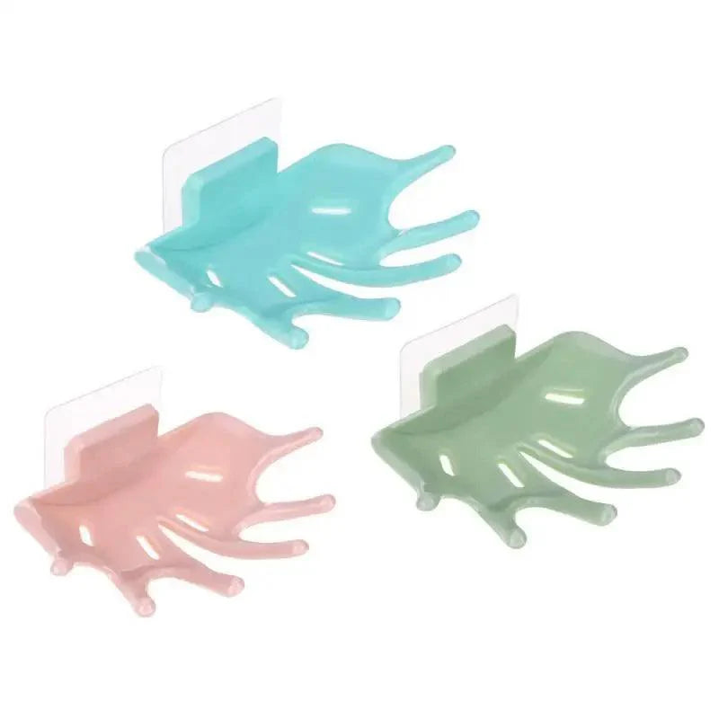 Soap Holder Bathroom Shower Dish Plates Storage Box With Drain Wall Mounted Self Adhesive Plastic Supplies Bathroom Soap Rack Suction Cup Bathroom Soap Dish Holder Shower Soap Dish Saver Tray Bar Soap Sponge Holder for Shower Bathroom Tub and Kitchen