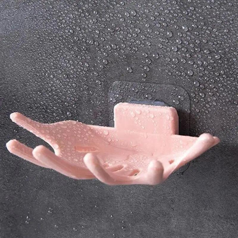 Soap Holder Bathroom Shower Dish Plates Storage Box With Drain Wall Mounted Self Adhesive Plastic Supplies Bathroom Soap Rack Suction Cup Bathroom Soap Dish Holder Shower Soap Dish Saver Tray Bar Soap Sponge Holder for Shower Bathroom Tub and Kitchen