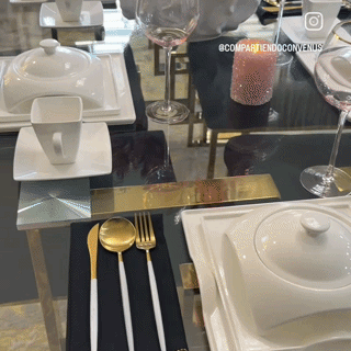 Square Porcelain Dinnerware Set