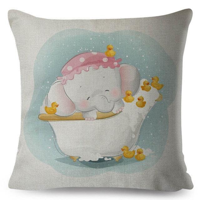 Throw Pillow Cover Animal Decor Deer Dinosaur Unicorn Rabbit Pillowcase For Home Decor Cushion Cover Kids Cartoon Decorative Pillow Covers Cute Colorful Animal Outdoor Cushion Cases for Children Room Sofa Couch 45x45cm