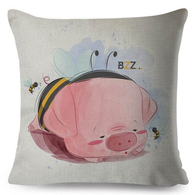 Throw Pillow Cover Animal Decor Deer Dinosaur Unicorn Rabbit Pillowcase For Home Decor Cushion Cover Kids Cartoon Decorative Pillow Covers Cute Colorful Animal Outdoor Cushion Cases for Children Room Sofa Couch 45x45cm