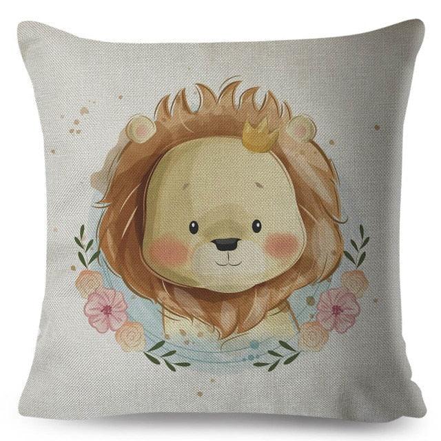 Throw Pillow Cover Animal Decor Deer Dinosaur Unicorn Rabbit Pillowcase For Home Decor Cushion Cover Kids Cartoon Decorative Pillow Covers Cute Colorful Animal Outdoor Cushion Cases for Children Room Sofa Couch 45x45cm