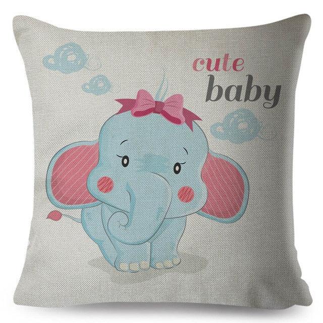 Throw Pillow Cover Animal Decor Deer Dinosaur Unicorn Rabbit Pillowcase For Home Decor Cushion Cover Kids Cartoon Decorative Pillow Covers Cute Colorful Animal Outdoor Cushion Cases for Children Room Sofa Couch 45x45cm