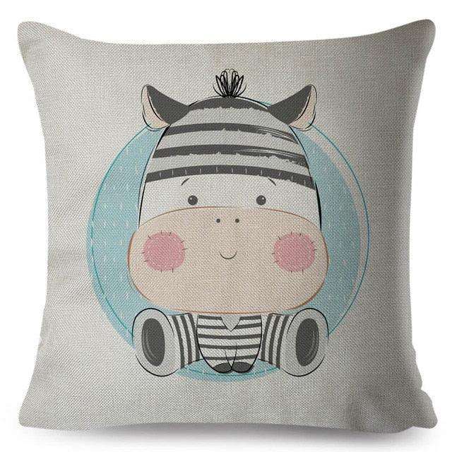 Throw Pillow Cover Animal Decor Deer Dinosaur Unicorn Rabbit Pillowcase For Home Decor Cushion Cover Kids Cartoon Decorative Pillow Covers Cute Colorful Animal Outdoor Cushion Cases for Children Room Sofa Couch 45x45cm
