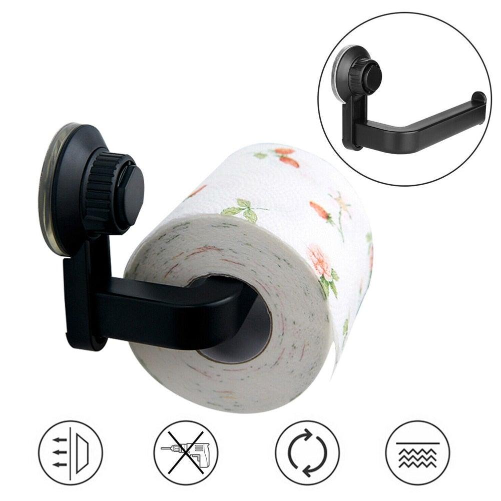 Toilet Paper Holder Super Storage Suction Cup Wall Mount